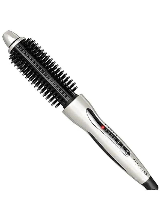 Hair Curler Straightening Brush Ceramic Tourmaline PRO Multi Styler 5 Heat Adjustments 1 Inch Barrel Auto Shut Off Pearl White-1