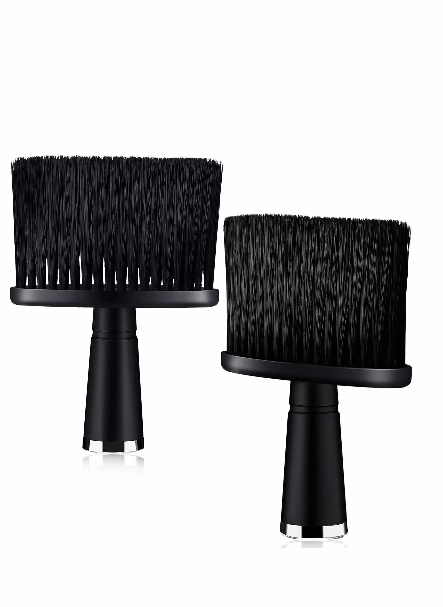 Hair Cutting Brush Barber Neck Duster Black Soft Cleaning Face Dusting Styling Fits for and Home Use, 2 Pieces-1