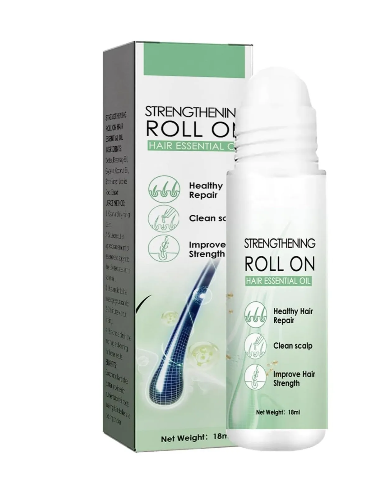 Hair Growth Roll-On, Hair Repair Oil, Hair Follicle Repair, Hair Strengthening Oil, Hair Shine Restoration, Scalp Massage Treatment, Moisturize Hair Roots Thickening Hair Care Ball 3 PCS-1