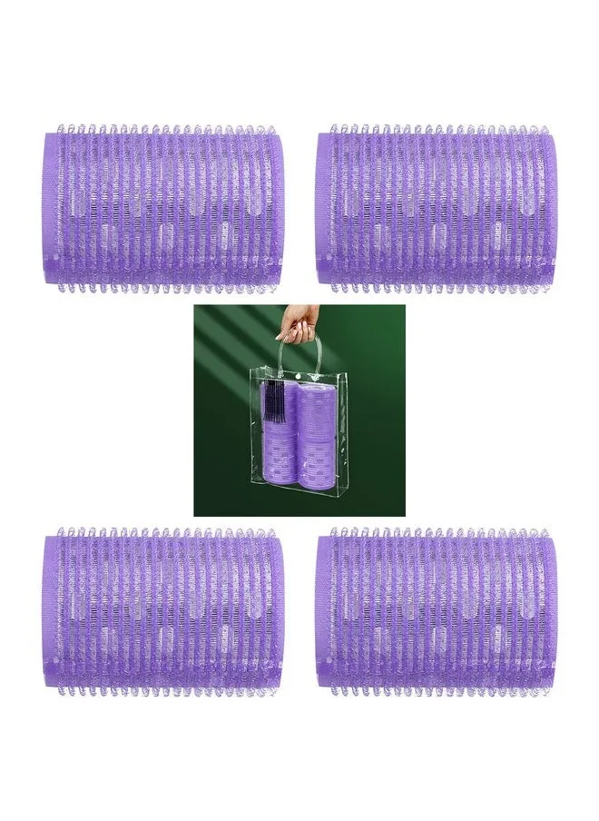 Hair Rollers 8 Pack Self Grip Hair Curlers Assorted Size Heatless Hair Curlers Velcro Rollers Styling Curling And Appliances With Storage Bag And Clips (1.5 Inch 4 Pack)-1