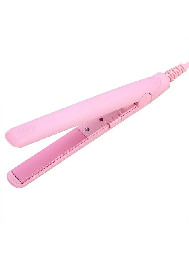 Hair Straightener 4Colors 2 In 1 Mini Hair Straightener Ceramic Tourmaline Plate Beauty Flat Iron Heating Curler 8.7 X 3.1 X 1.6In (Us Plug)-1