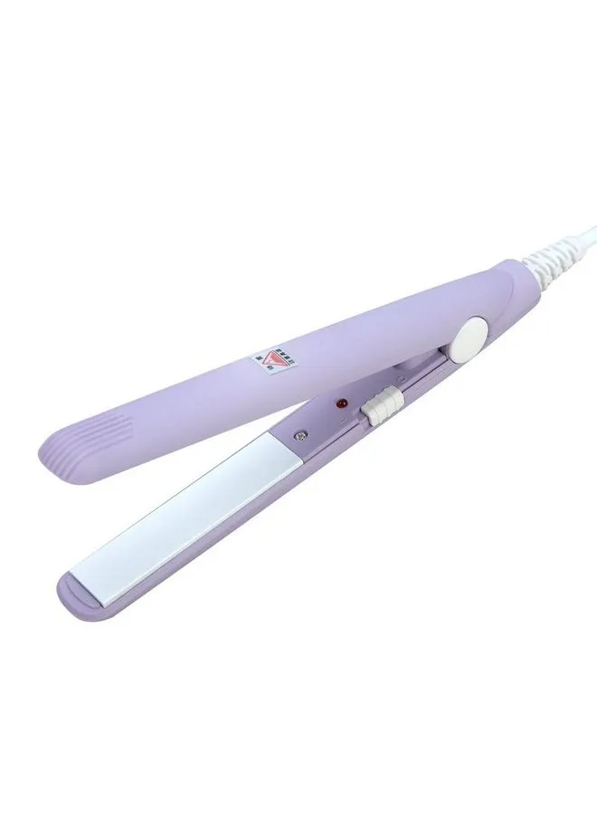 Hair Straightener Hair Straightener And Curler 2 In 1 Mini Bangs Hair Straightener Beauty Flat Iron Heating Curler Ceramic Tourmaline Ionic Flat Iron Hair Straightener For Sleek Results (Purple)-1