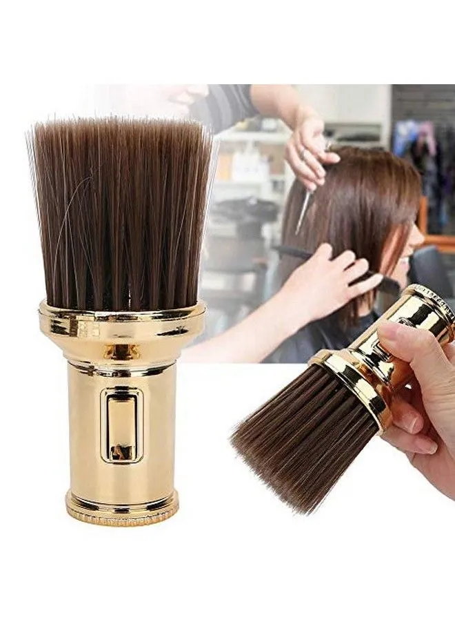 Hair Sweep Multifunctional Neck Duster Brush Beard Shaving Brush Barber Brush For Barber Shop(Gold)-1