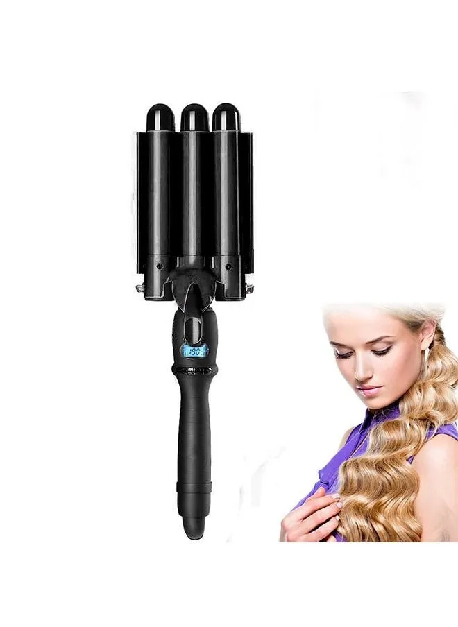 Hair Waver Curling Iron Wand 28mm with LCD Display Adjustable Temperature-1