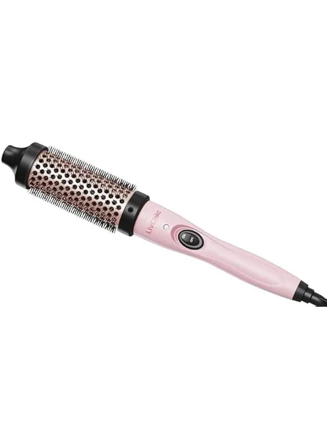 Heated Ceramic Tourmaline Ionic Curling Iron Hot Brush for Blowout Look & Volume, 1 1/2 Inch Thermal Round Brush Top-rated Hair Styling Tool with Dual Voltage-1