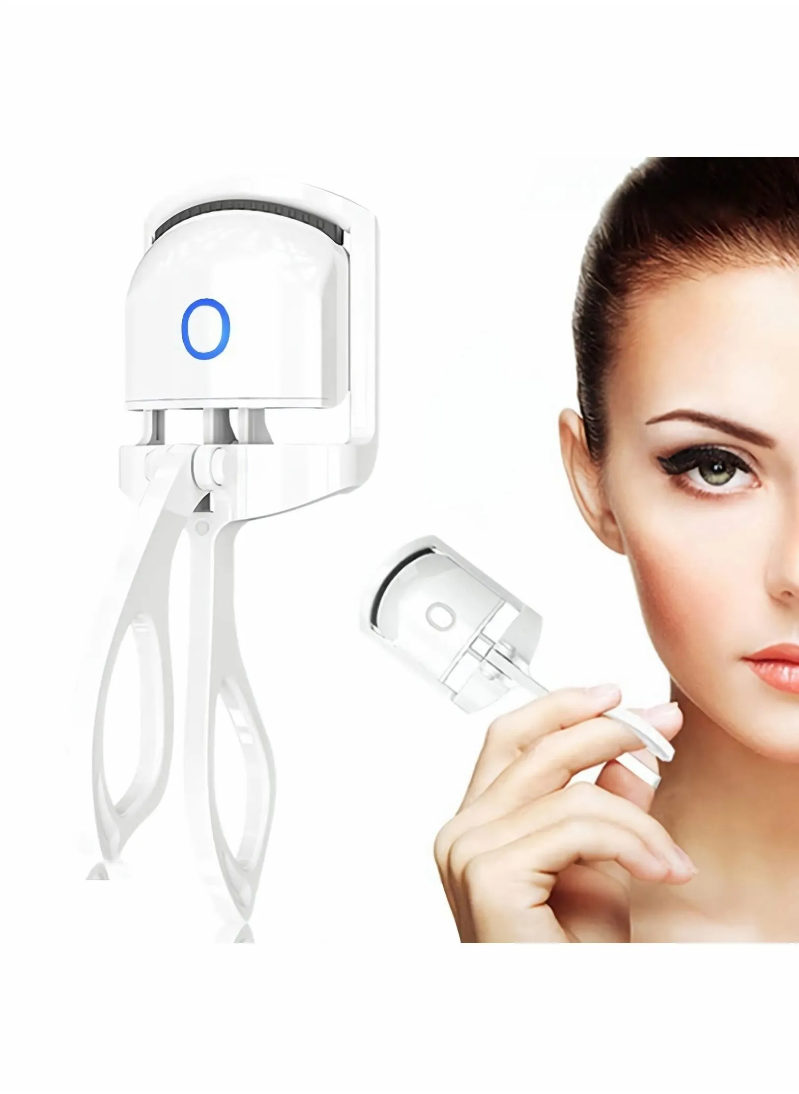 Heated Eyelash Curler, Rechargeable Electric Eyelash Curler with Silicone Heating Pads-1