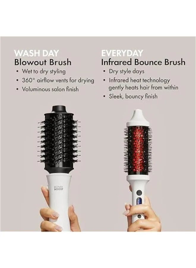 Heated Thermal Round Brush for Volume and Shine - BondiBoost Infrared Bounce Brush-2