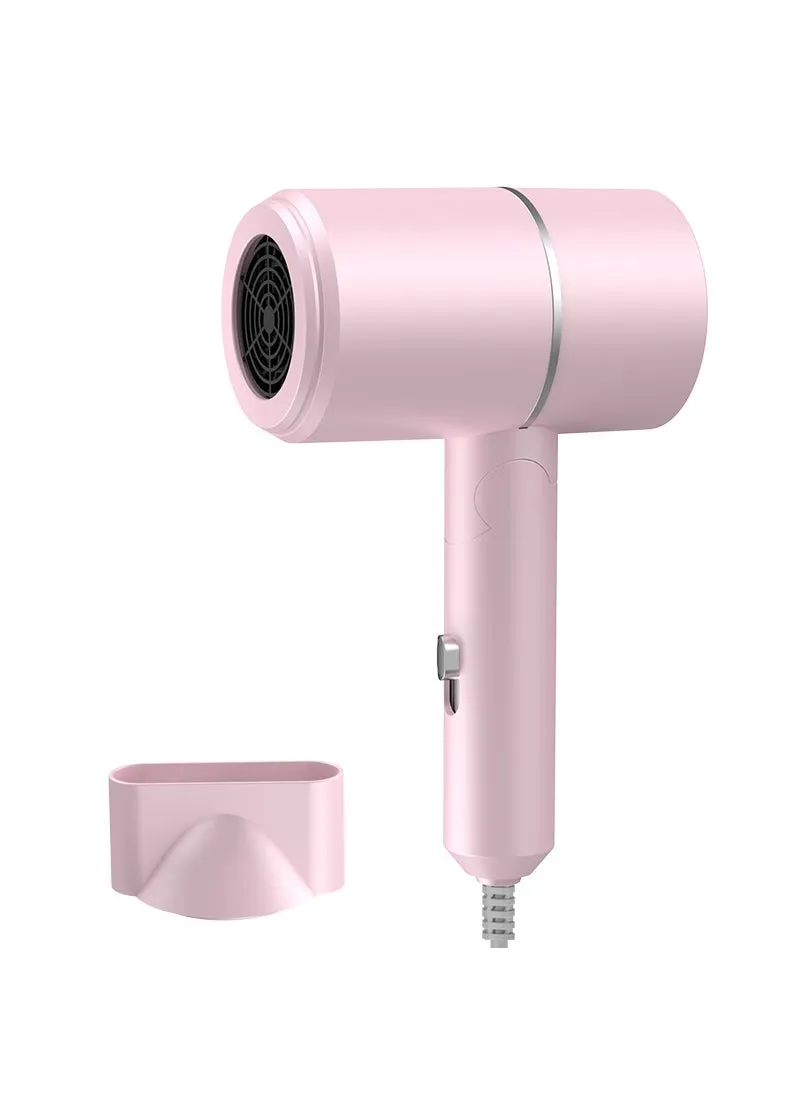 High Power Ion Hair Dryer Foldable for Dorm Use Pink-folding-1