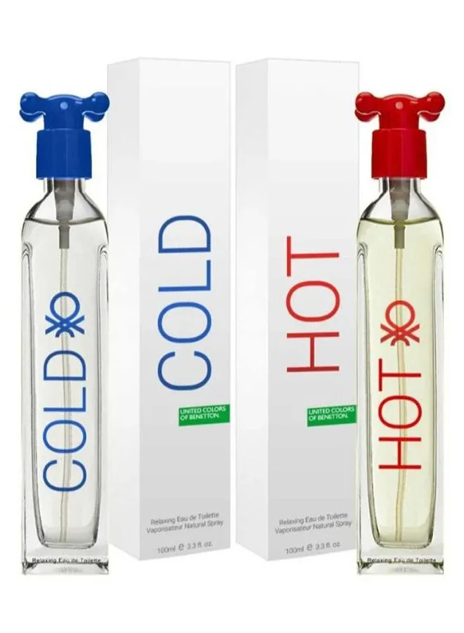 طقم هدايا عطري هوت وكولد Hot EDT (100 ml) & Cold EDT (100 ml)-1