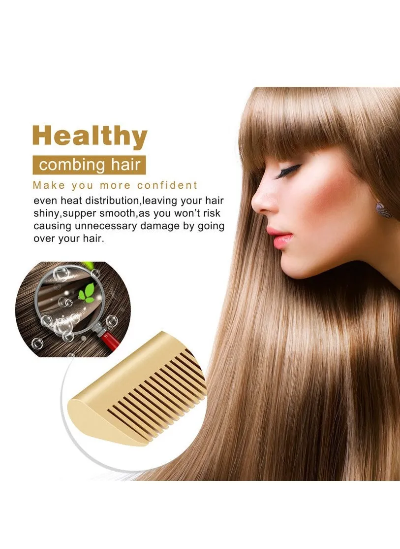 Hot Comb Hair Straightener 2 in 1 Security Portable Ceramic Comb Multifunctional Copper Hair Straightener Brush-2