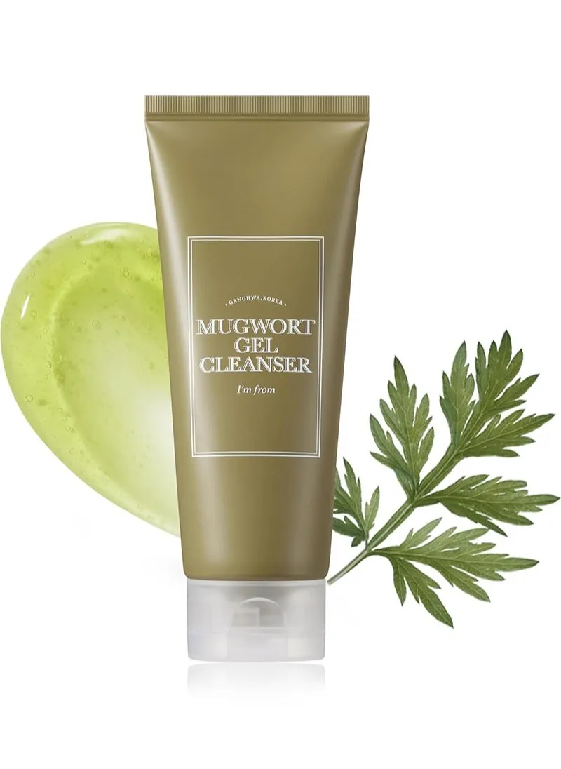 I'm from Mugwort Gel Cleanser 150ml, Mugwort 60%, Calming, Soothing, Mild low pH Korean Face Wash for Sensitive Skin, Irritated Skin, Herbal, Hypoallergenic, Vegan-1