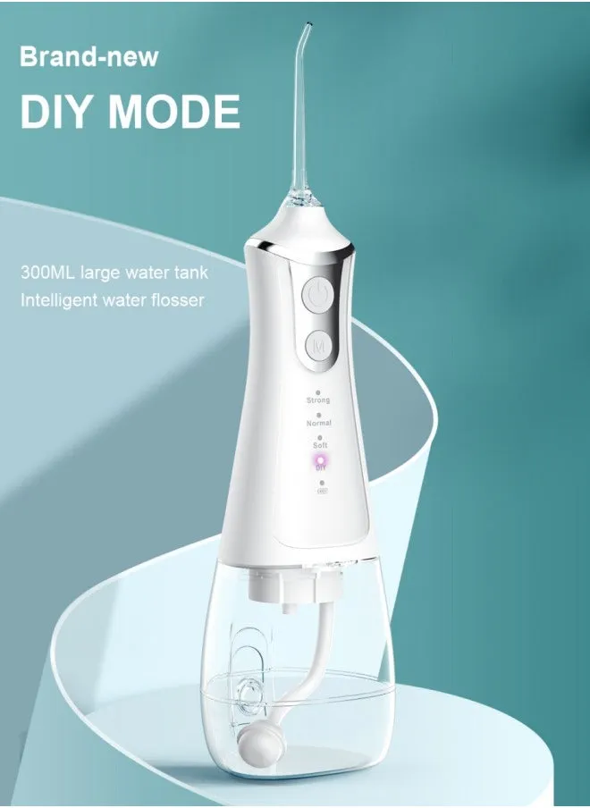 Intelligent tooth punch with 300ML large water tank, 5 nozzles, four different water pressure modes-2