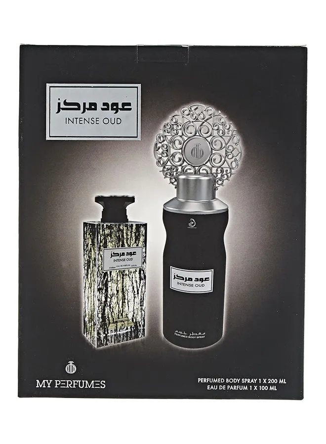 مجموعة هدايا عود مركز (1 x EDP 100ml, 1 x Perfumed Body Spray 200ml)-2