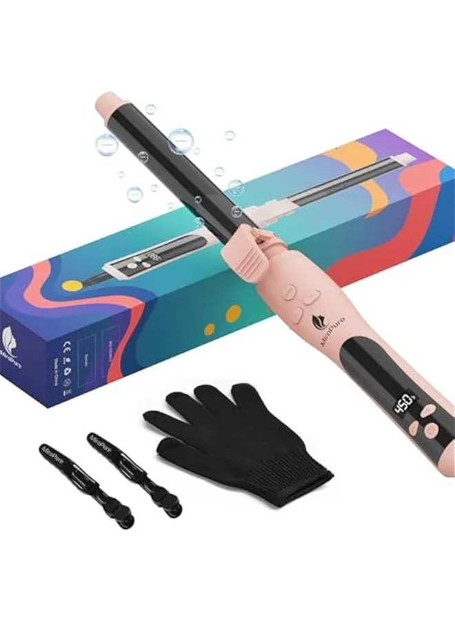 Ionic Hair Curler with Self Rotating Wand for Effortless Waves, 1 Inch Barrel for Perfect Curls, Easy-to-Use on to Control Rotation, Say Goodbye to Accidental Hits, Automatic Curling Iron.-1