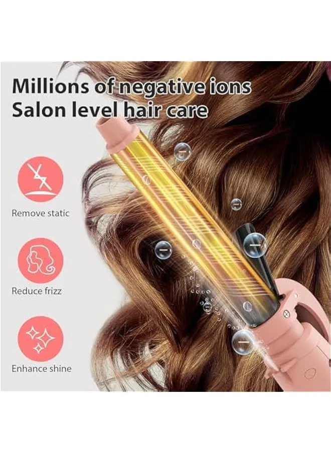 Ionic Hair Curler with Self Rotating Wand for Effortless Waves, 1 Inch Barrel for Perfect Curls, Easy-to-Use on to Control Rotation, Say Goodbye to Accidental Hits, Automatic Curling Iron.-2