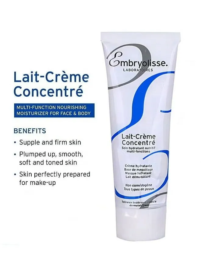 Lait-Crème Concentré كريم مرطب متعدد الاستخدامات (75 مل) - كريم مغذي للوجه لجميع أنواع البشرة، غني بالأحماض الدهنية الأساسية والفيتامينات، مثالي كقاعدة للمكياج-2