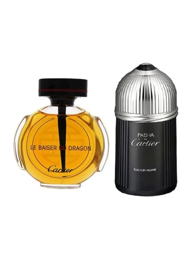 مجموعة هدايا لو بايزر دو دراجون وباشا الإصدار الأسود Le Baiser Du Dragon EDP(100), Pasha Edition Noir EDT(100)ملليلتر-1