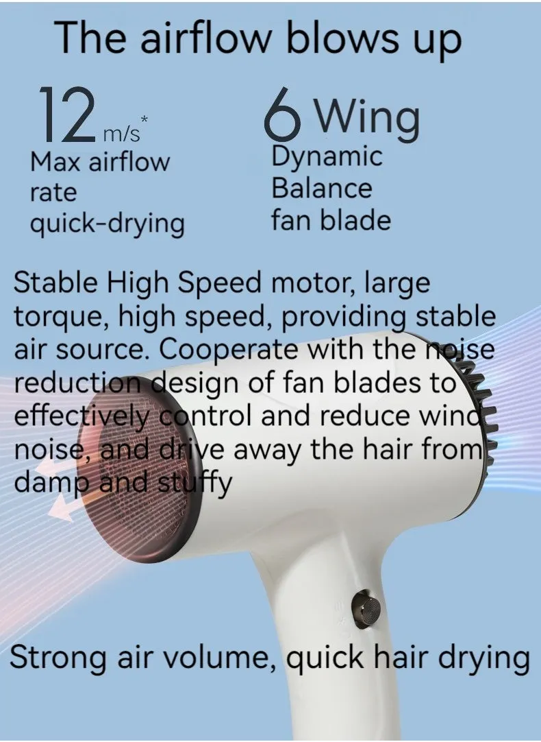 M MIAOYAN portable wireless hair dryer household quick-drying hair dryer hot and cold hair dryer negative ion hair dryer-2