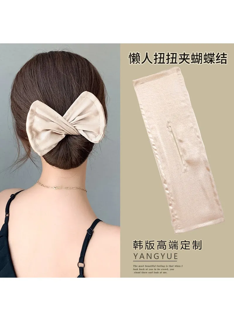 Magic Twist Hair Bun Maker Butterfly Knot 3# shallow khakis twist hair iron-1