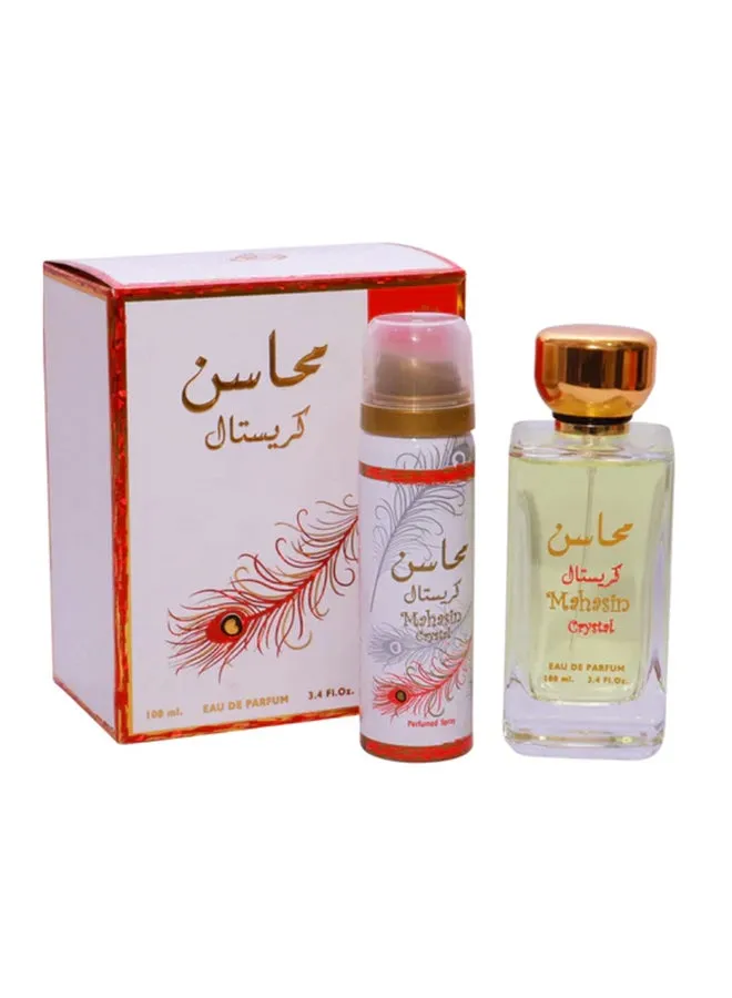 عطر محاسن كريستال EDP مع مزيل عرق مجاني داخل العبوة 100ملليلتر-2