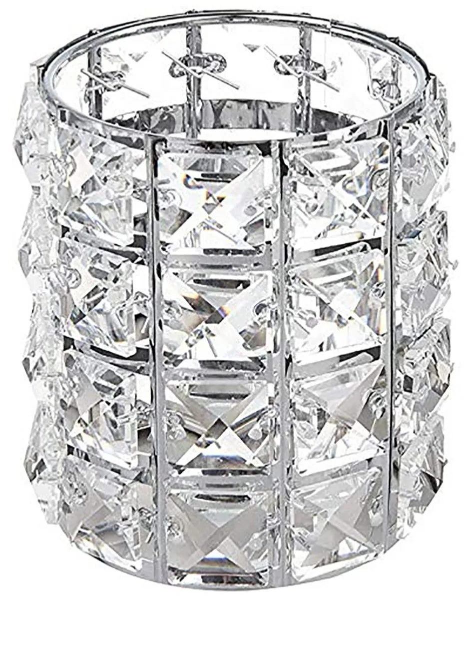 Makeup Brush Holder Crystal Beads Pen Pencil Holder Storage Organizer Container-2