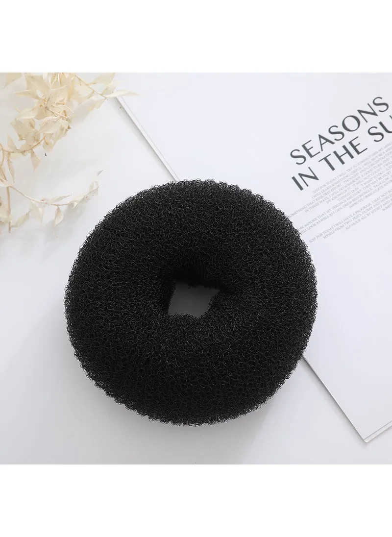 Manufacturer in stock ball head hair curler hair tie hair accessories Korean style donut flower brace hair braiding device hair updo tool Black 14cm-1