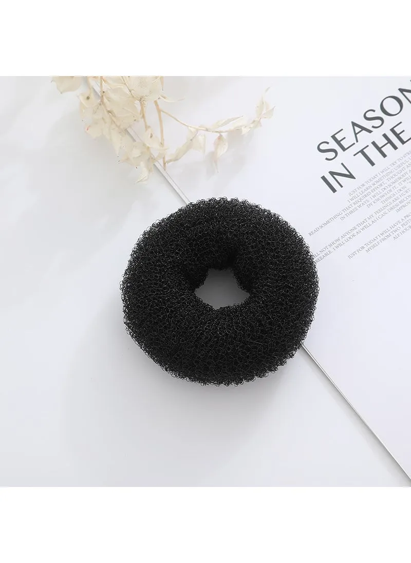 Manufacturer in stock ball head hair curler hair tie hair accessories Korean style donut flower brace hair braiding device hair updo tool Black Medium 8cm-1