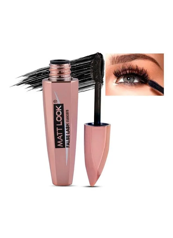 Mattlook Eye Makeup Curl & Volume Waterproof False Lash Mascara & Defined Volume With No Clump Longlasting Suitable For Sensitive Eyes Soft Fibre Brush Washable Natural Finish Black (12Ml)-2