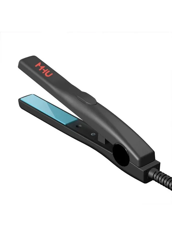 Mini Flat Iron For Short Hair 0.5 Inch Travel Size Tourmaline Ceramic Small Hair Straightener Lightweight And Portable For Travel Use Black-1