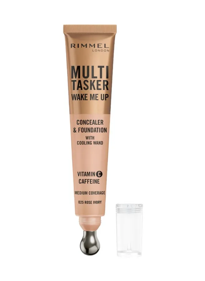 Multi-Tasker Wake Me Up Concealer & Foundation - 25 - Rose Ivory, 20ml-1