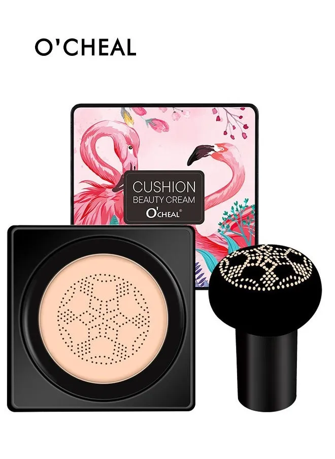 Mushroom Head Air Cushion CC Cream Foundation BB Cream Foundation Makeup Moisturizing CC Cream Liquid Foundation,Concealer Lasting Makeup Foundation Even Skin Tone Makeup Base Primer(Ivory)-1