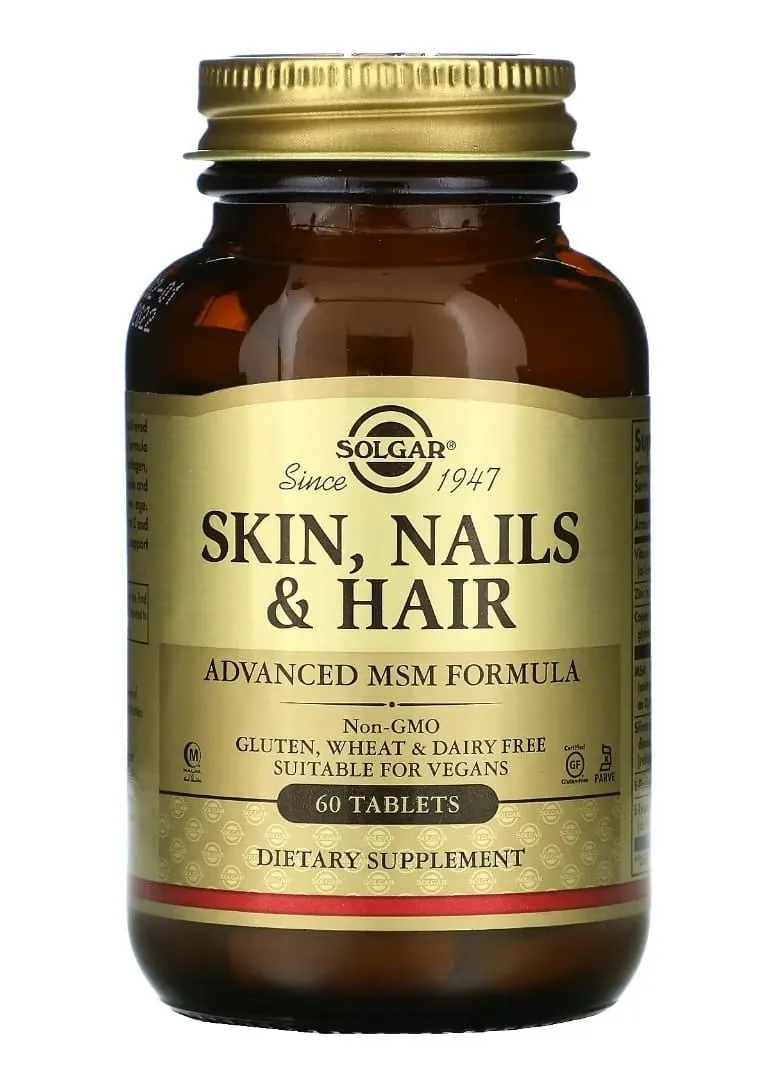 Nails & Hair, Advanced MSM Formula, 60 Tablets-1