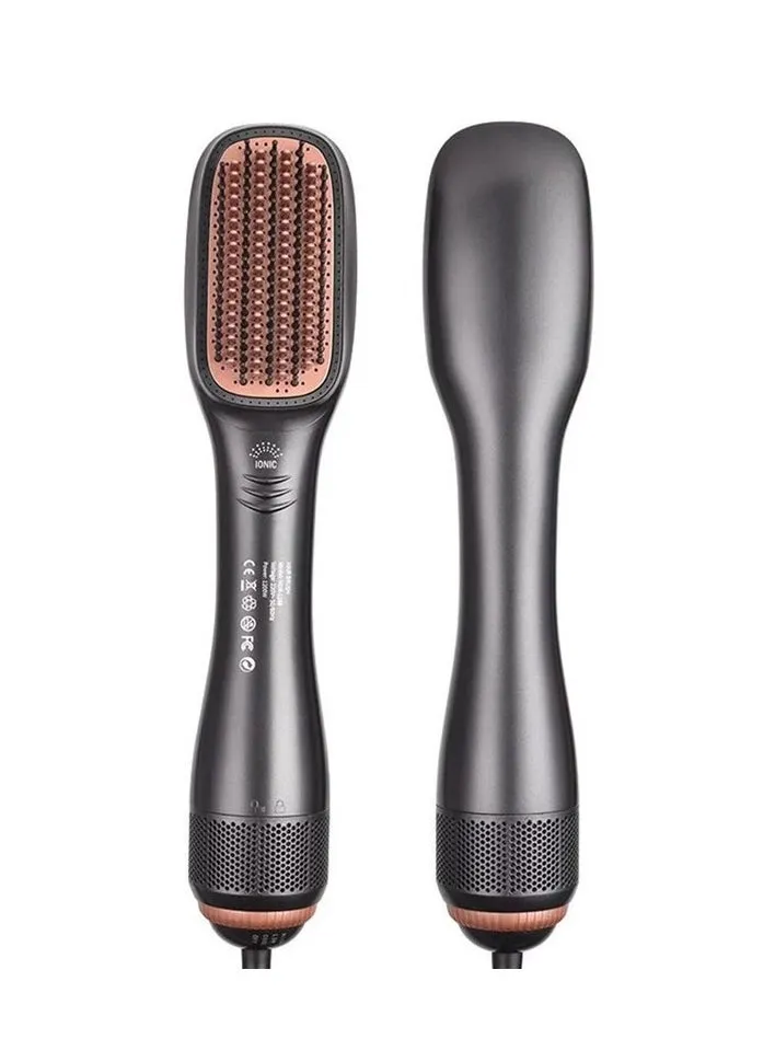 New Electric 3-in-1 Hot Air Brush - Combines Hot Air Styling, Hair Dryer, and Curling Iron for Quick Styling and Hair Care-1