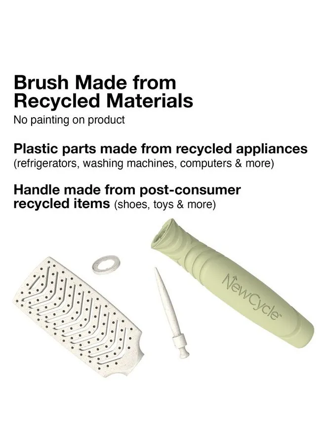 Newcycle Vented Scalphugging Hair Brush With Ionic Bristles And Made From 100% Recycled Material (Except Bristles)-2