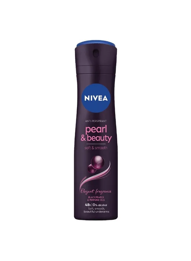 Nivea Pearl & Beauty Black Pearl Deodorant Spray, for Women, 150 ml-1