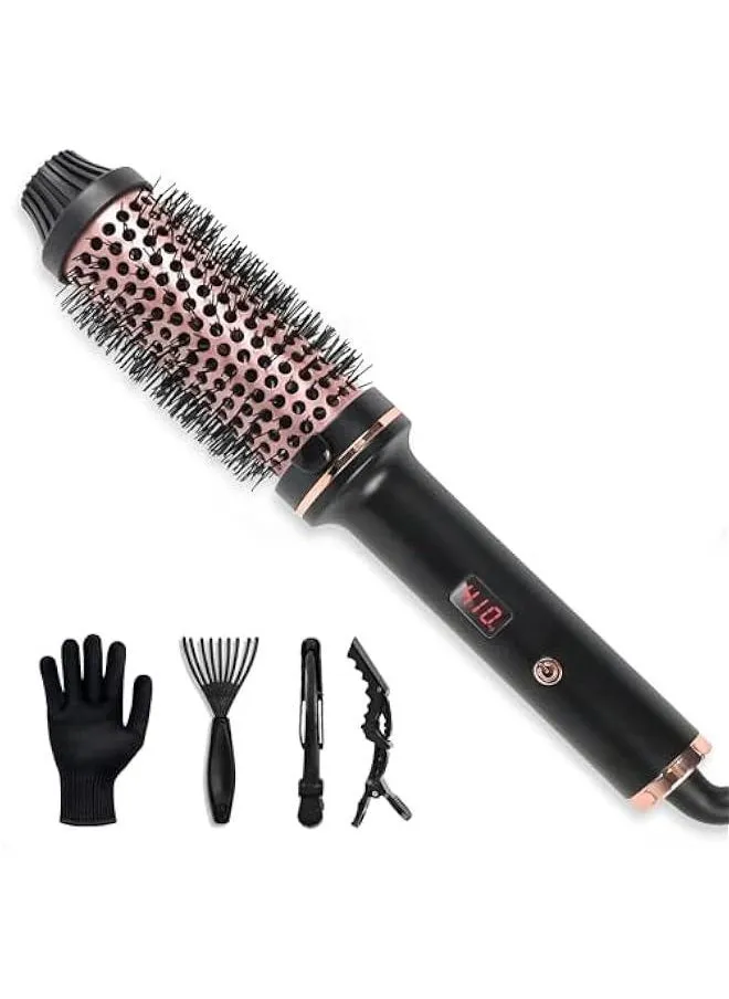 Noorify 1.5 Inch 2-in-1 Hair Styling Tool - Curling Iron and Hair Straightener with LCD Display - Travel-friendly Dual Voltage Hair Curler Brush for Voluminous and Smooth Hair-1