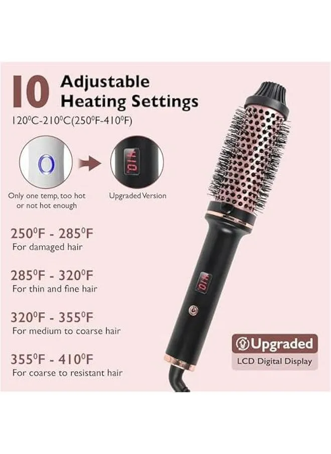 Noorify 1.5 Inch 2-in-1 Hair Styling Tool - Curling Iron and Hair Straightener with LCD Display - Travel-friendly Dual Voltage Hair Curler Brush for Voluminous and Smooth Hair-2