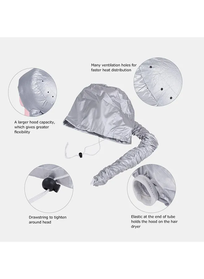 مجفف شعر من النايلون مزود بغطاء للرأس فضي 6.00Ø³Ù†ØªÙŠÙ…ØªØ±-2