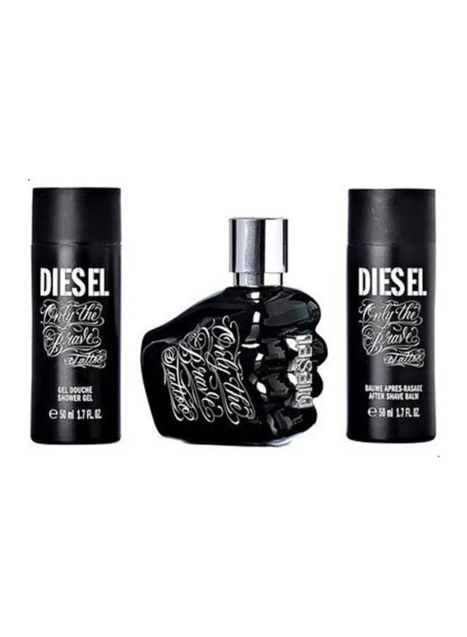 طقم هدايا أونلي ذا بريف تاتو EDT 75 ml, Shower Gel 50 ml, Shaving Balm 75ملليلتر-1