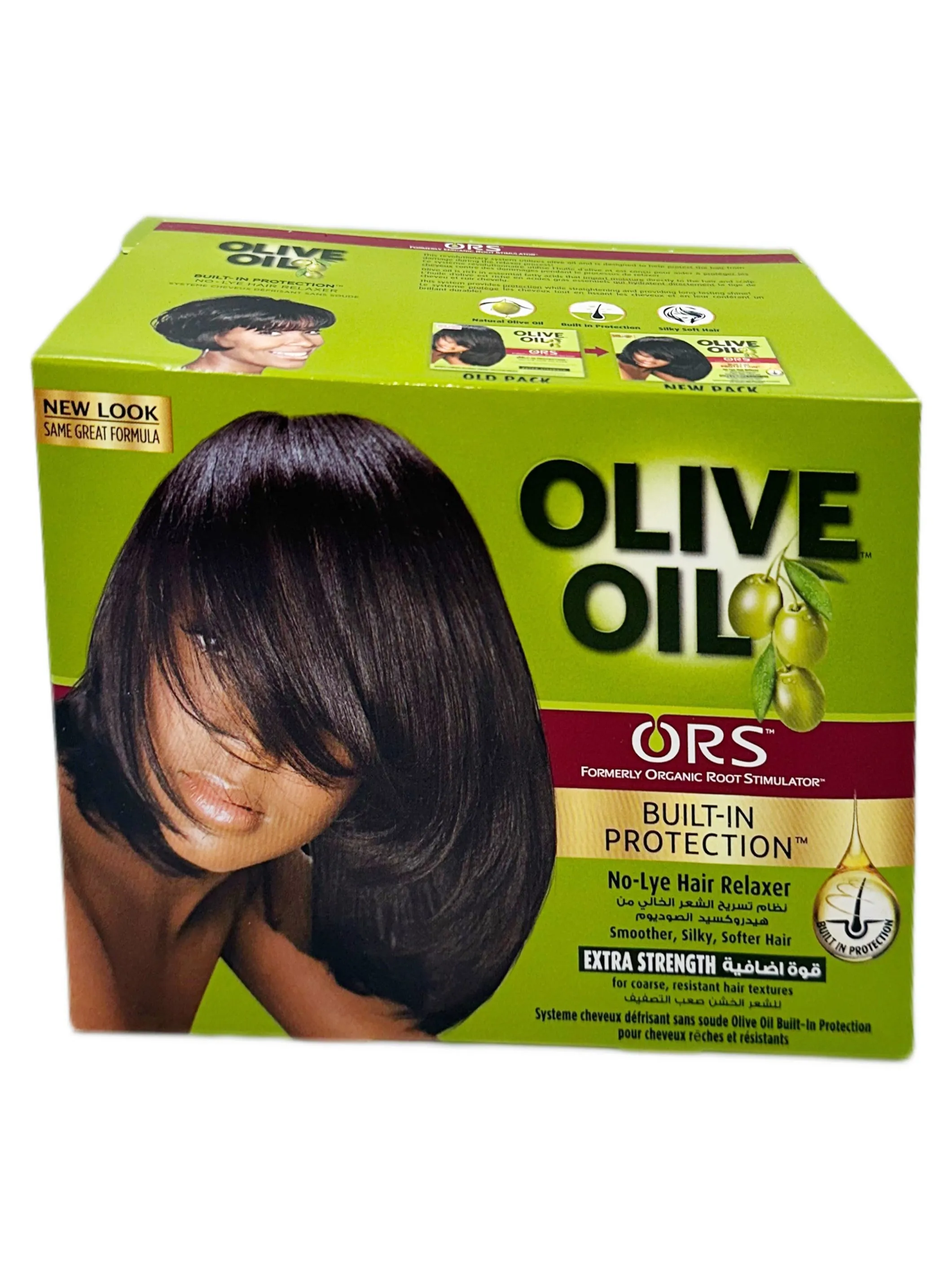 ORS No-Lye Hair Relaxer Kit | With Olive Oil | Regular Strength, Built In Protection | For Fine & Medium Hair Textures-1