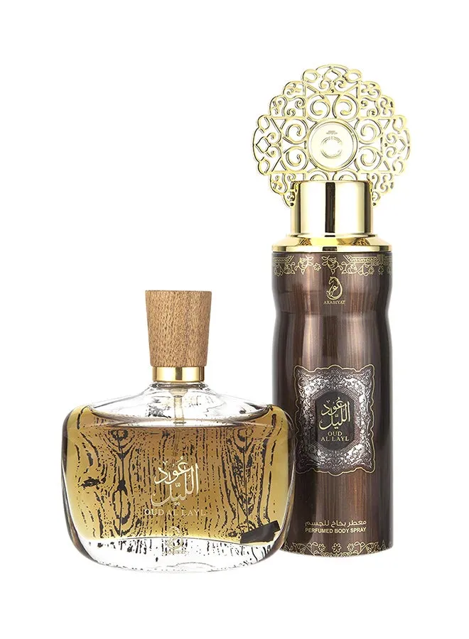 مجموعة هدايا عود الليل (1 x EDP 100ml, 1 x Perfumed Body Spray 200ml)-2