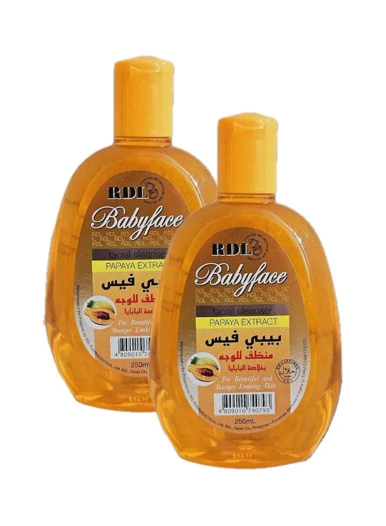 Pack of 2 Baby Face Papaya Extract Facial Cleanser 250ml-1