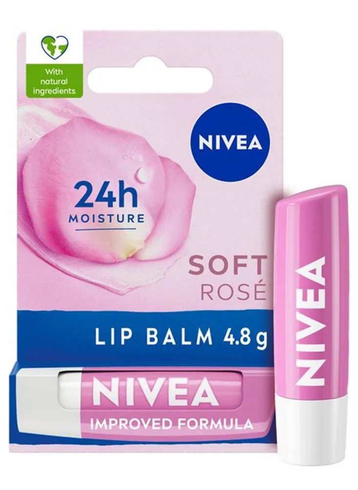 Pack Of 2 Nivea Lip 4.8g Soft Rose-2