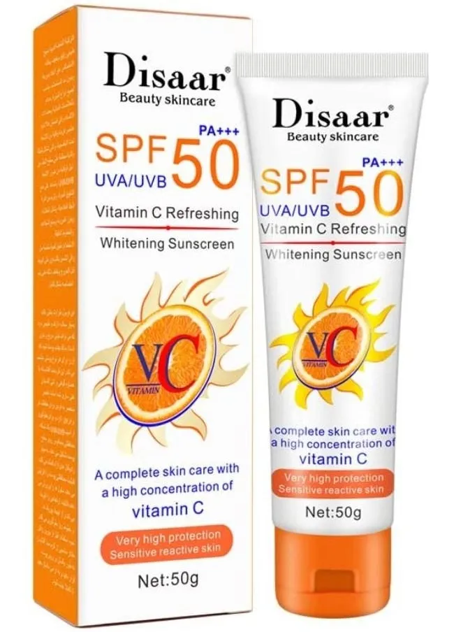 مستحضر واقٍ من الشمس منعش يحتوي على فيتامين C ومزود بعامل حماية من الشمس SPF 50 PA+++ 50جم مكون من 2 قطعة-2