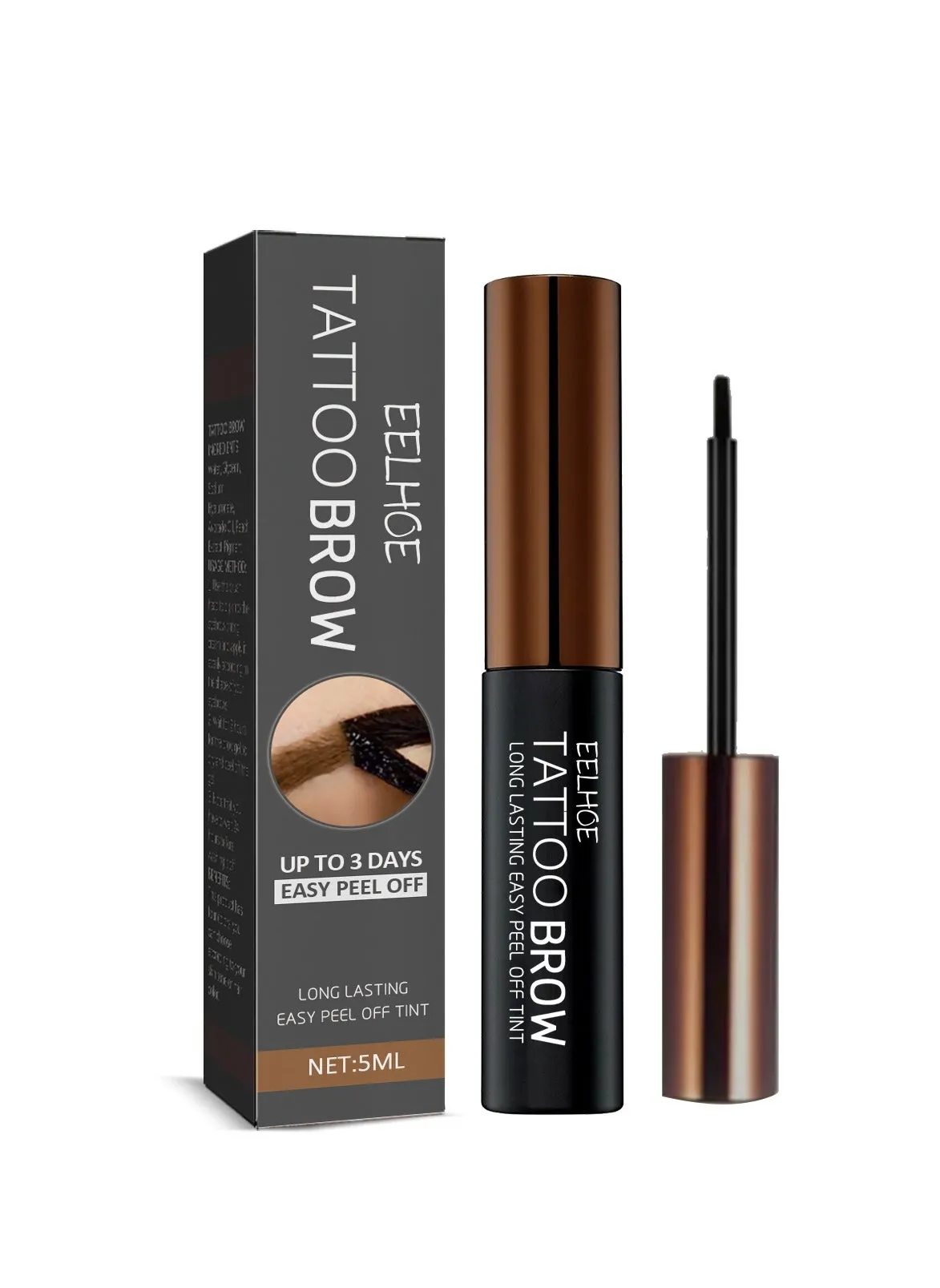 Peel-Off Brow Dye Gel - Waterproof, Sweat-Resistant, and Smudge-Proof for Natural-Looking Tattooed Brows-1