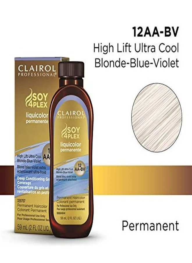 Permanent Liquicolor For Blonde Hair Color, 12Aa-Bv High Cool Blonde, 2 Oz-2