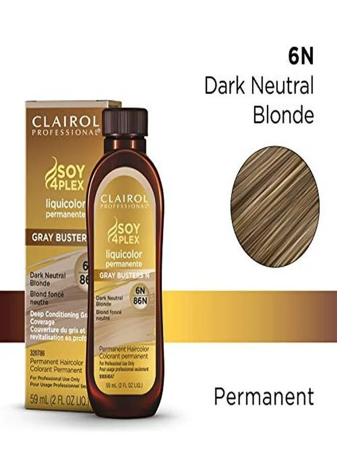 Permanent Liquicolor For Blonde Hair Color, 6N Dark Neutral Blonde, 2 Oz-2