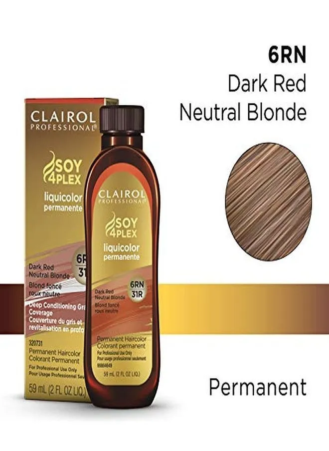 Permanent Liquicolor For Blonde Hair Color, 6Rn Dark Red Neutral Blonde, 2 Oz-2