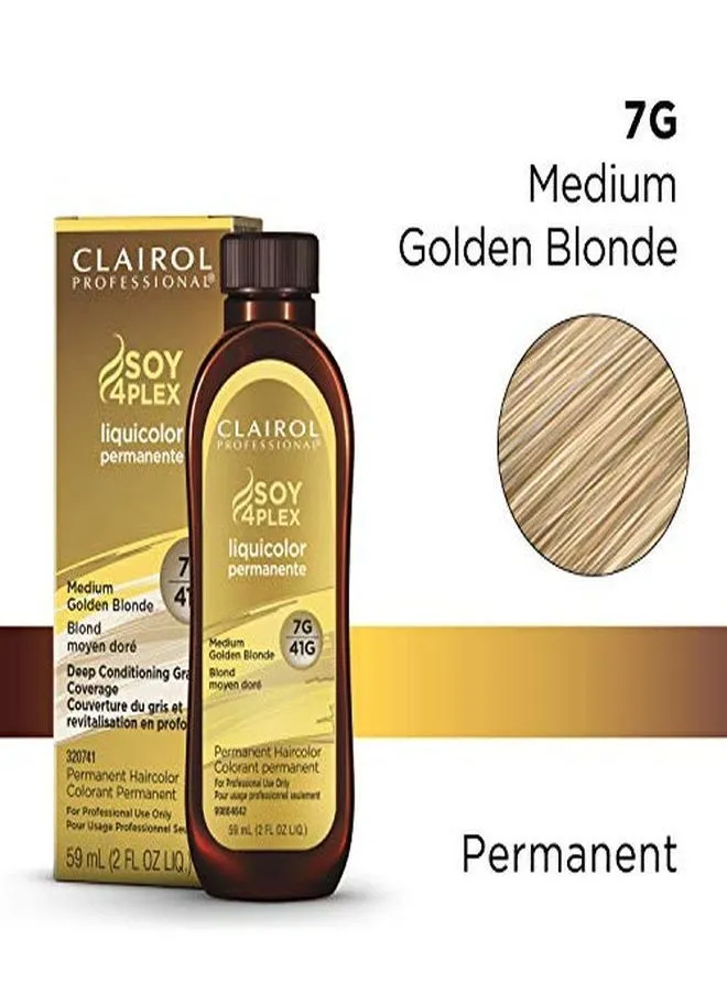 Permanent Liquicolor For Blonde Hair Color, 7G Medium Golden Blonde, 2 Oz-2