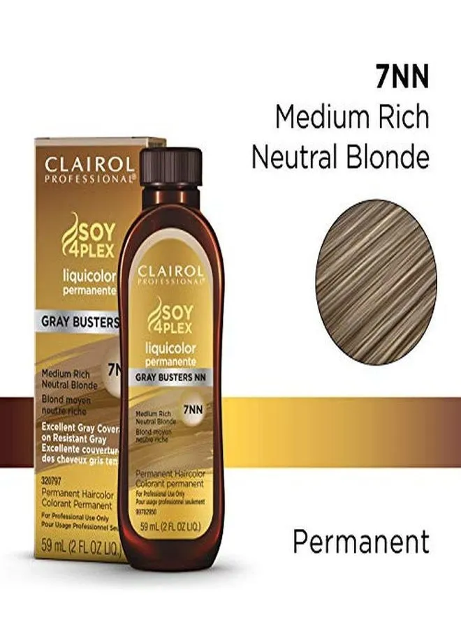 Permanent Liquicolor For Blonde Hair Color, 7Nn Med Neutral Blonde, 2 Oz-2